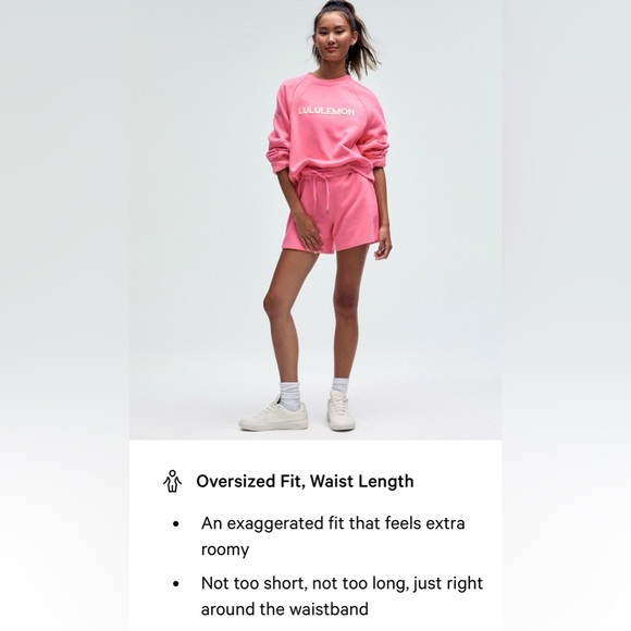 NEW Lululemon Scuba Oversized Wordmark Pullover Sweatshirt Sakure Pink M/L - Picture 8 of 13